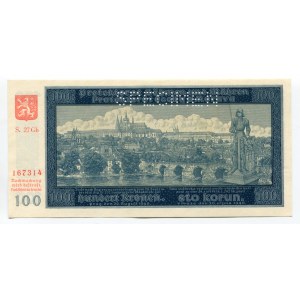 Bohemia & Moravia 100 Korun 1940 (ND) Specimen