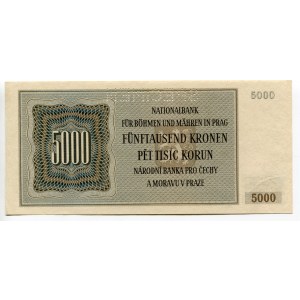 Bohemia & Moravia 5000 Korun 1944 Specimen