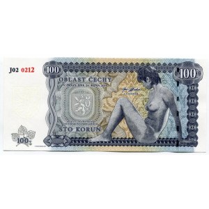 Bohemia & Moravia 100 Korun 2019 Specimen # J02 0212