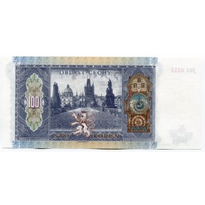 Bohemia & Moravia 100 Korun 2019 Specimen # J02 0212