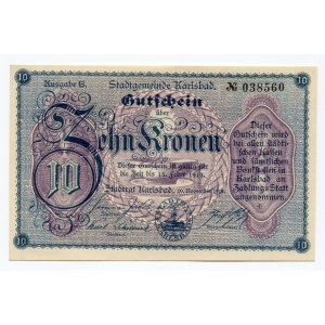 Czechoslovakia Karlsbad 10 Kronen 1918 (1919)
