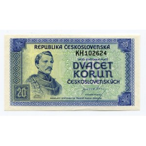 Czechoslovakia 20 Korun 1945 (ND) Specimen