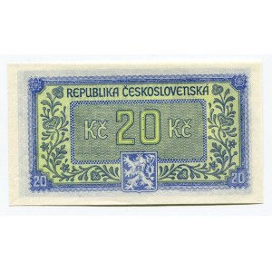 Czechoslovakia 20 Korun 1945 (ND) Specimen