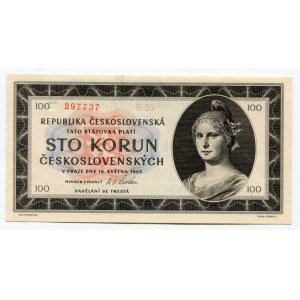 Czechoslovakia 100 Korun 1945