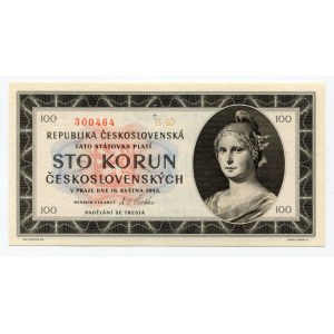 Czechoslovakia 100 Korun 1945 Specimen