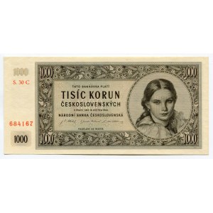 Czechoslovakia 1000 Korun 1945