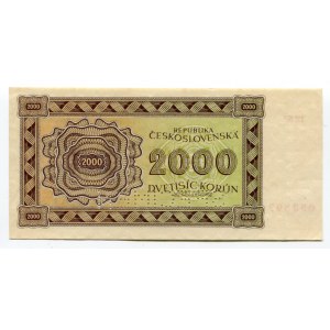 Czechoslovakia 2000 Korun 1945 Specimen