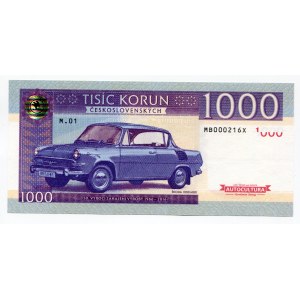 Czech Republic 1000 Korun 2016 Specimen Škoda 1000 MBX