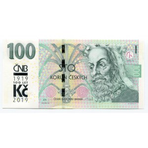 Czech Republic 100 Korun 2018 100th Anniversary of Monetary Separation Series M26