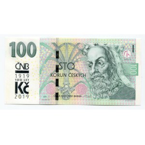 Czech Republic 100 Korun 2018 100th Anniversary of Monetary Separation Series M27