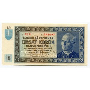 Slovakia 10 Korun 1939 Specimen
