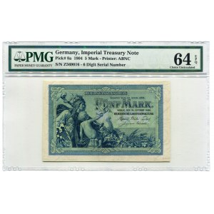 Germany - Empire 5 Mark 1904 PMG 64