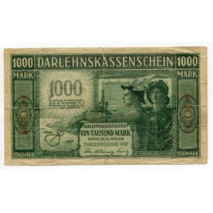 Germany - Empire Kowno 1000 Mark 1918 WWI Occupation of Lithuania