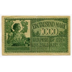 Germany - Empire Kowno 1000 Mark 1918 WWI Occupation of Lithuania