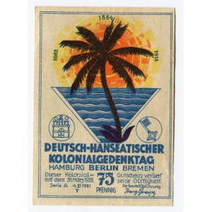 German East Africa 75 Pfennig 1921