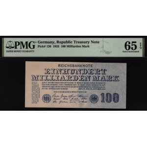 Germany - Weimar Republic 100 Milliarden Mark 1923 PMG 65 EPQ