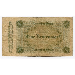 Germany - Weimar Republic 1 Rentenmark 1923