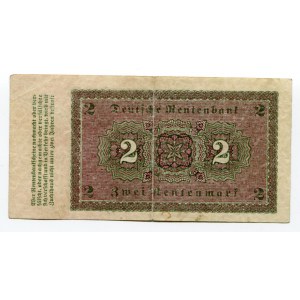 Germany - Weimar Republic 2 Rentenmark 1923