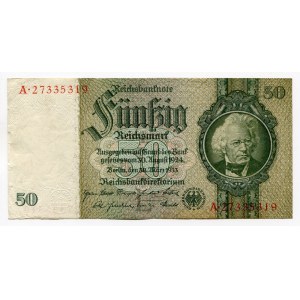 Germany - Third Reich 50 Reichsmark 1935