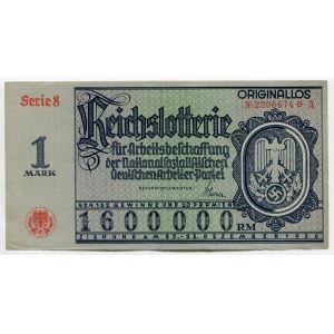 Germany - Third Reich Lottery Ticket 1 Reichsmark 1936