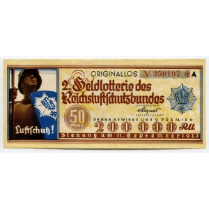 Germany - Third Reich Lottery Ticket 50 Pfennig 1937