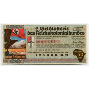 Germany - Third Reich Lottery Ticket 50 Pfennig 1939