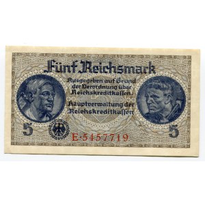 Germany - Third Reich 5 Reichsmark 1940 - 1945 (ND)