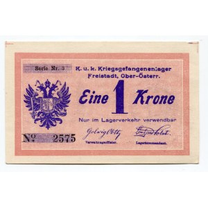 Austria 1 Krone 1914 - 1918 (ND) POW Camp Freistadt