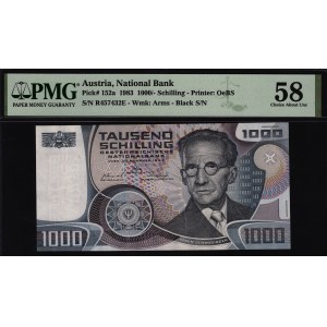 Austria 1000 Shilling 1983 PMG 58