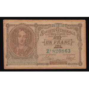 Belgium 1 Franc 1918