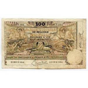 Belgium 100 Francs 1920