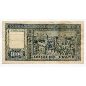 Belgium 1000 Francs 1945