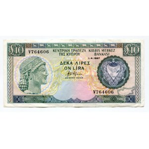 Cyprus 10 Pounds 1987
