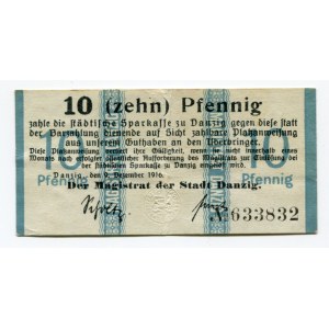 Danzig 10 Pfennig 1916