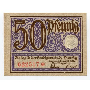 Danzig 50 Pfenning 1919