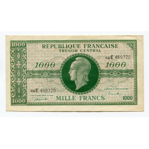 France 1000 Francs 1945 Series E