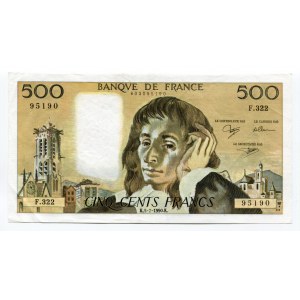 France 500 Francs 1990