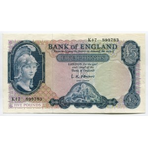 Great Britain 5 Pounds ND 1957 - 1961