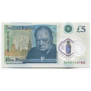 Great Britain 5 Pounds 2015 Serie AA