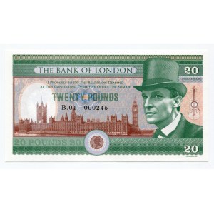 Great Britain 20 Pounds 2016 Specimen Sherlock Holmes