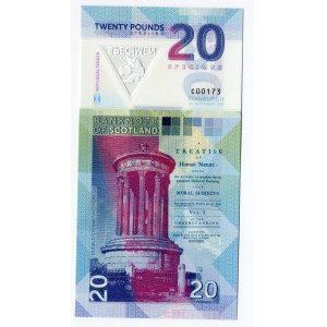 Scotland 20 Pounds 2016 Specimen David Hume
