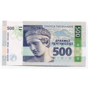 Greece 500 Drachmas 2014 Specimen Diadoumenos
