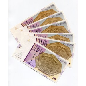 Macedonia 6 x 100 Dinari 2002 - 2009