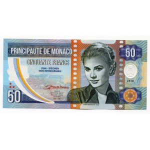 Monaco 50 Francs 2018 Specimen Grace Kelly
