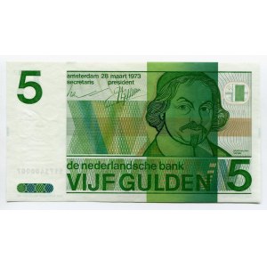 Netherlands 5 Gulden 1973