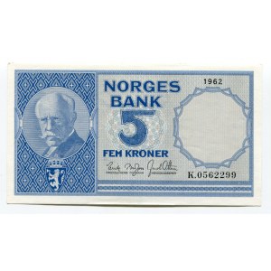 Norway 5 Kroner 1962