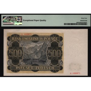 Poland 500 Zloych 1940 PMG 64 EPQ