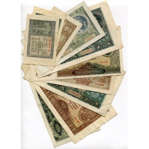 Poland Lot of 10 Banknotes 1940 - 1941