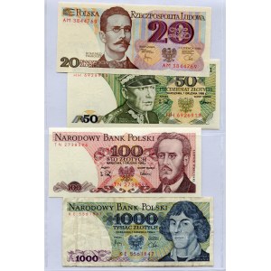 Poland Lot of 7 Banknotes 1983 - 1993