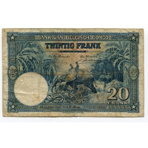 Belgian Congo 20 Francs 1946